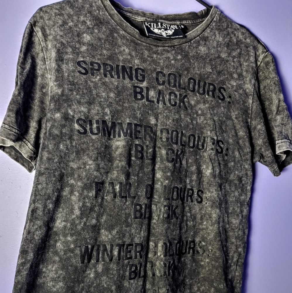 Black tye dye Killstar black for all seasons tee